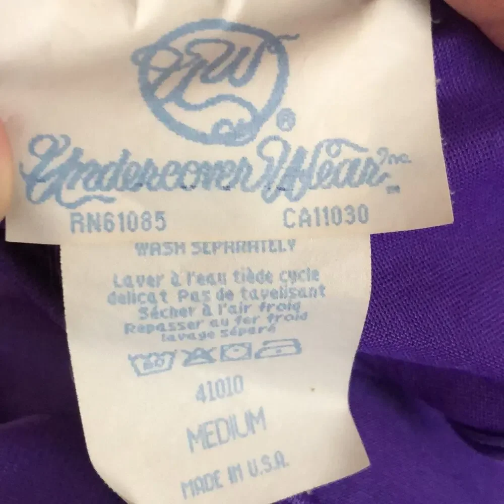 Vintage Undercover Wear Purple Lacy Nightgown Slip Dress USA made size small